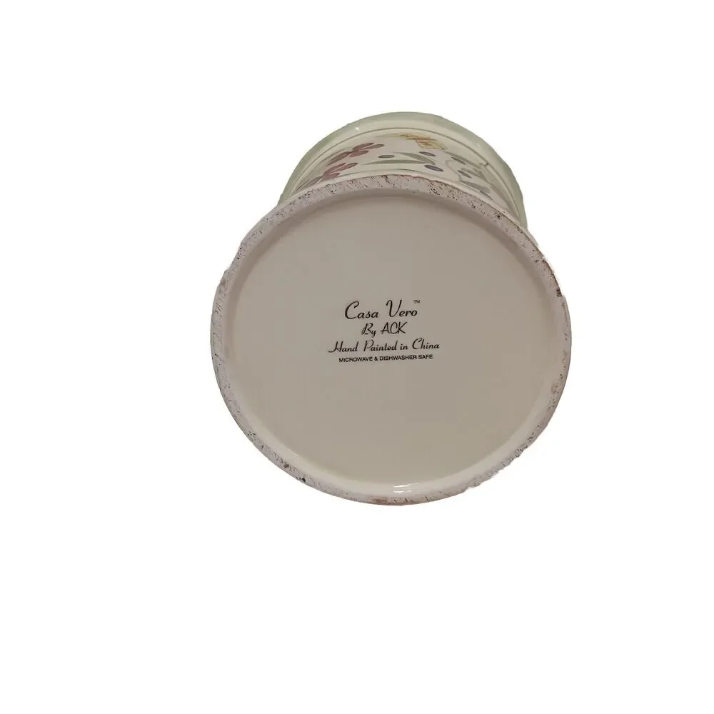 Butterfly Berries Ceramic Canister 7.5